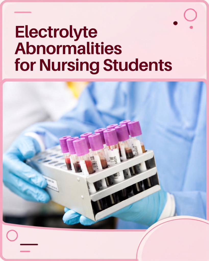 Pink Electrolyte Abnormalities Post lab specimens electrolytes nursing school